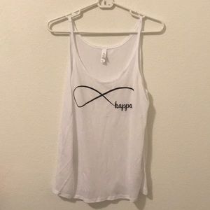 Kappa kappa gamma infinity white tank s